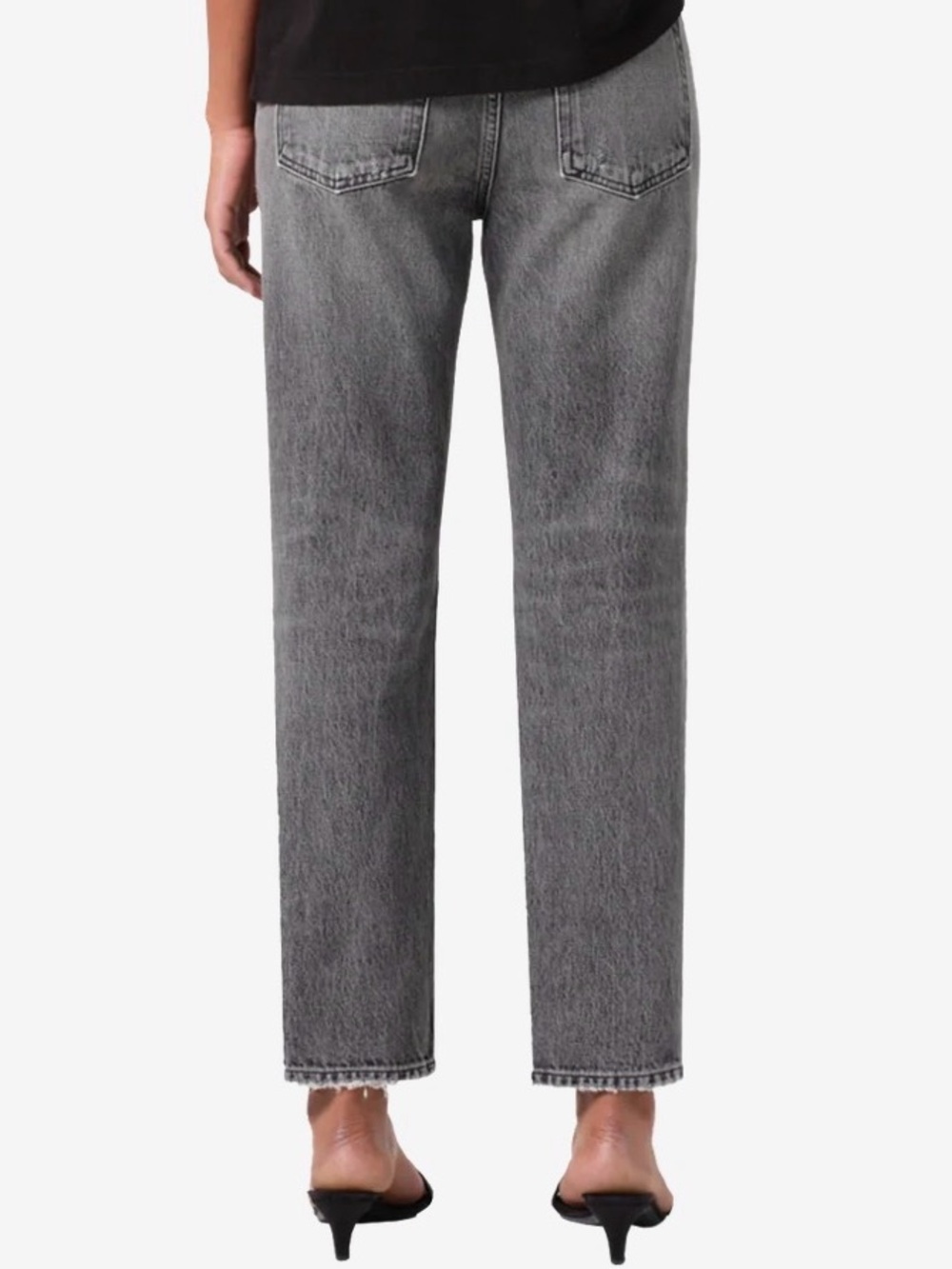 AGOLDE Valen Mid Rise Straight Leg Jeans Gray Wash Size 26 - Picture 2 of 6